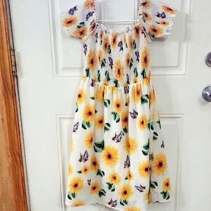 Charming Sunflower Kids Dress